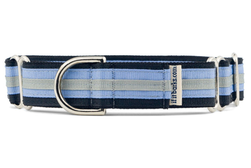 If It Barks 1" Martingale Collar for Dogs, Adjustable Nylon, USA Made, Medium, Black Ice Medium (15"-22") - PawsPlanet Australia