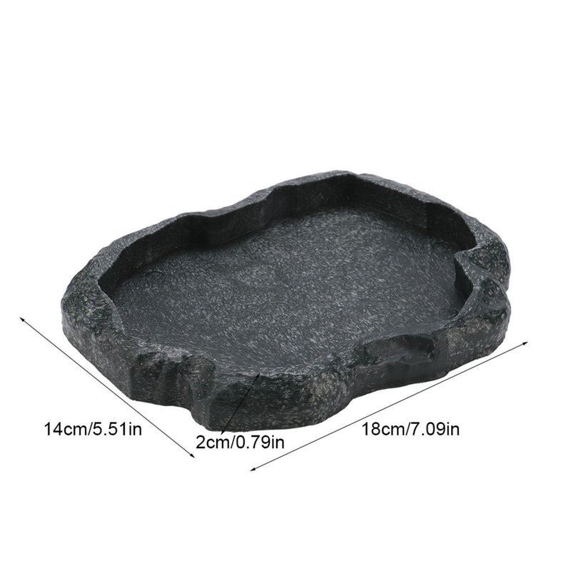 Tortoise Water Dish, Resin Snake Water Bowl, Reptile Food Feeding Dish for Tortoise, Lizard, Iguana, Frog, Snake, Pet, Amphibian - PawsPlanet Australia