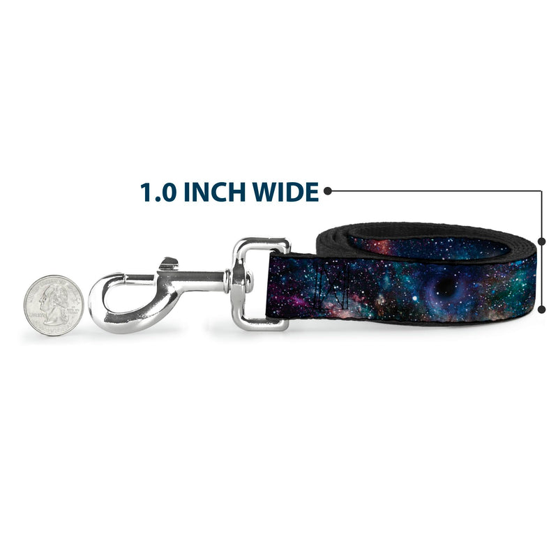 Buckle-Down Pet Leash - Galaxy Collage - 6 Feet Long - 1.5" Wide Multicolor