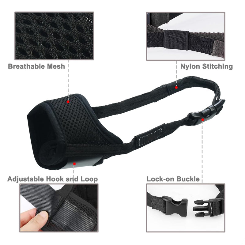 Soft Muzzle S and Muzzle S Set for Small Dogs to Prevent Biting and Chewing - PawsPlanet Australia