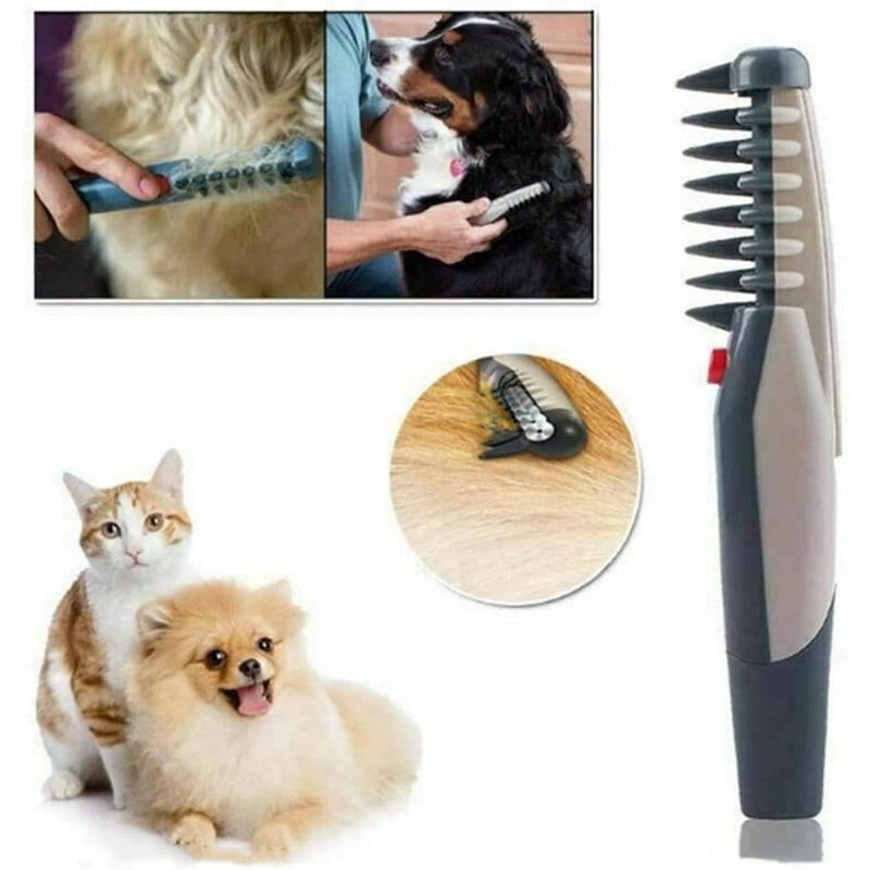 Electric Pet Grooming Comb for Dogs Pet Hair Scissor Trimmer Remove Knots and Tangles Grooming Dematting Comb - PawsPlanet Australia