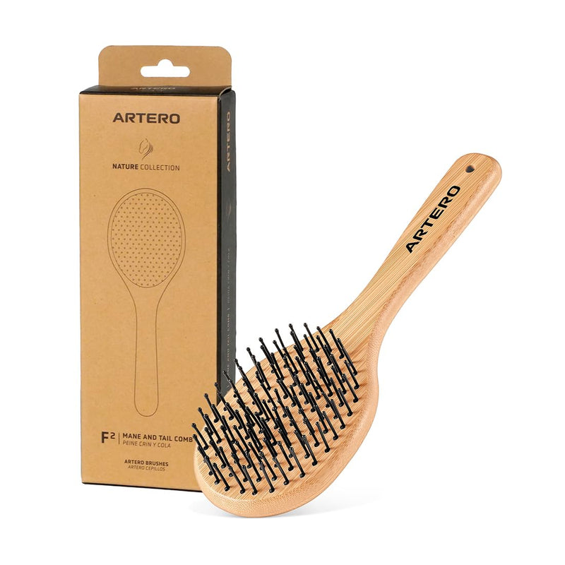 ARTERO Horse Brush. Horse Mane and Tail Brush. Mane and Tail Brush Made of Elegant and Resistant Bamboo. Horse Grooming Supplies