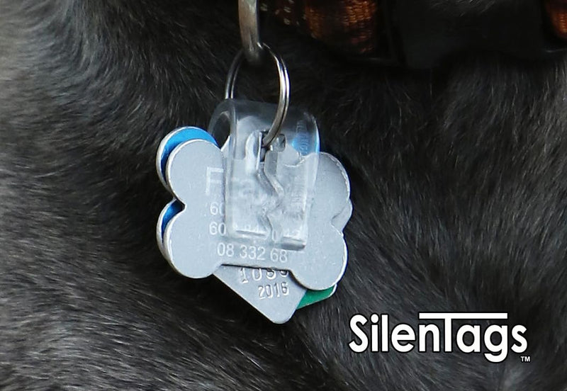 Pet Tag Silencer Clip It On, Jingle's Gone! -Clear Clear - PawsPlanet Australia