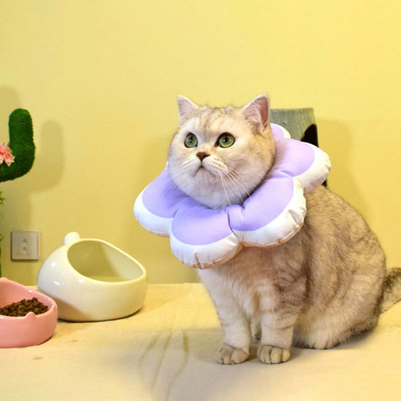 LALAFINA Multifunctional Cat Recovery Collar made of PP Cotton. Soft and tear-resistant protective collar for cats during surgery and healing.
