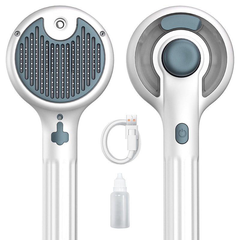 Cat Steam Brush, 3-in-1 Self-Cleaning Pet Grooming Tool with Water Spray, Shedding & Massage Comb for Long & Short Hair Cats and Dogs - PawsPlanet Australia