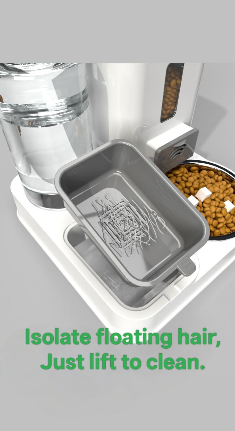 Automatic Cat and Dog Feeder and Water Dispenser Green Eco-Friendly Gravity Feeder and Water Set with Pet Bowl for Small to Medium Dogs Puppies and Kittens - PawsPlanet Australia