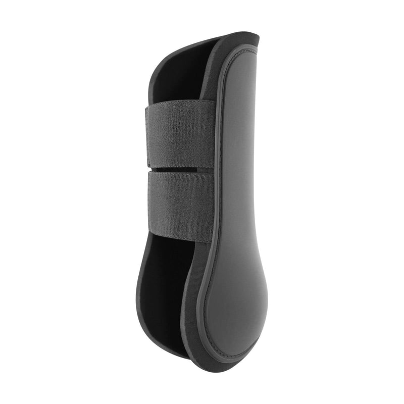 HORZE Chicago Protective Horse Tendon Boots - Lightweight Open Front Boots for Jumping, Trail Riding, and Turnout (Pair) - Black - Pony - PawsPlanet Australia