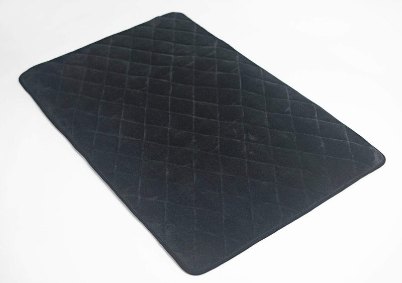4Knines Extra Large Dog Crate Mat – Waterproof, Non-Slip, Machine Washable Crate Mat – Soft, Durable Kennel Mat for Dogs – Pet Bed for Crates, Travel or Home Use - Extra Large (Black) Black XL - PawsPlanet Australia