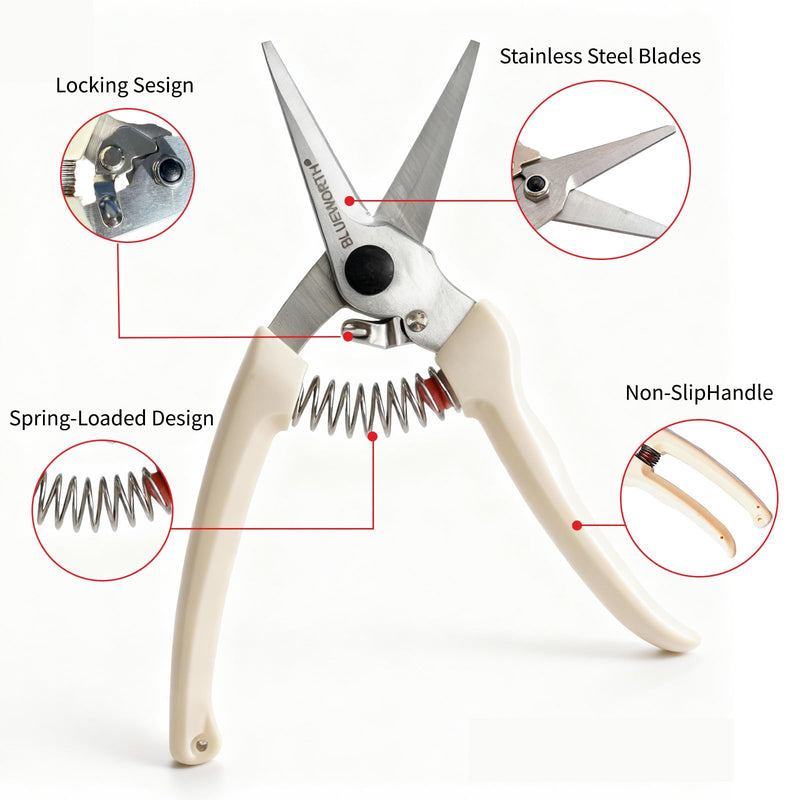 Goat Hoof Trimmers - Professional Trimmer with SK5 High Carbon Steel Blades for Sheep, Alpaca, Lamb, Pig Hooves & Gardening Pruning, Safety Lock & Non-Slip Grip