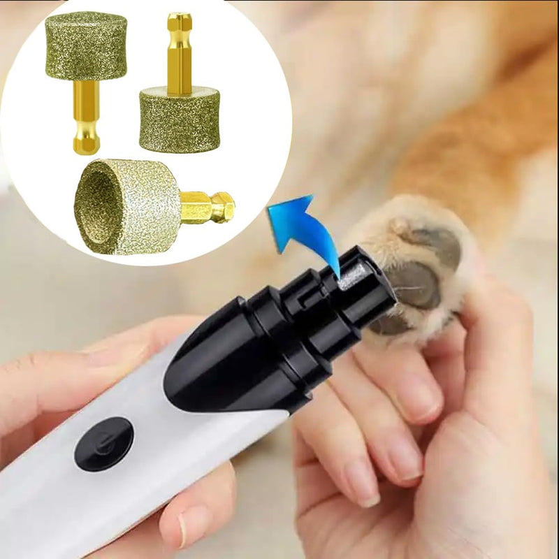 3 Pack Dog Nail Grinder Replacement Head, Pet Nail Grinder Diamond Tip Replacement, Professional Spare Grinding Head for Electric Pet Paw Trimmer Nail Grinder, Dog Claw Smoothing Grinder Bits - PawsPlanet Australia