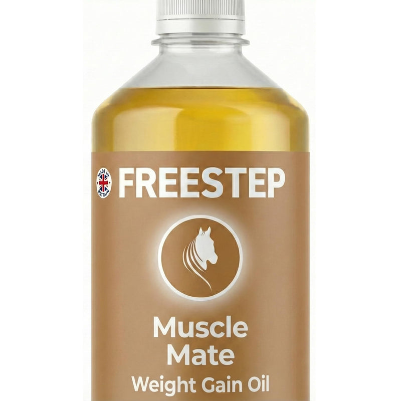 Muscle Mate | Conditioning Oil for Horses Weight Gain, Topline Support & Muscle Builder | Rice Bran Oil for Horses | 1200 mg Gamma Oryzanol per 15 ml | Non-Heating Daily Feed 150ml | 1 Week Trial