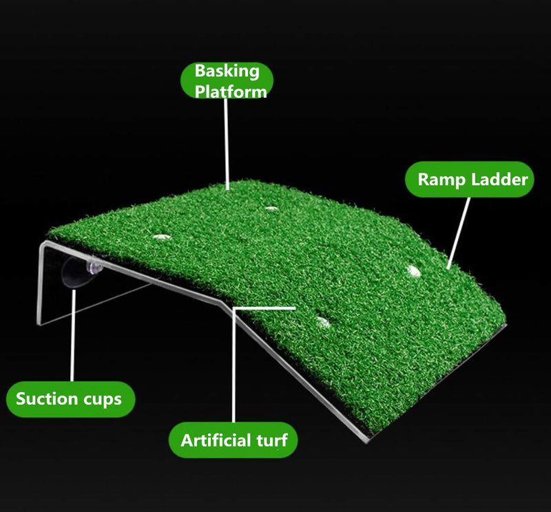 Lawn Turtle Basking Platform, Turtle Resting Basking Platform, Tortoise Ramp Climbing Reptile Ladder Resting Terrace Fish Tank Aquarium Turtle Dock Floating Décor for Frog Terrapin (Medium) Medium - PawsPlanet Australia