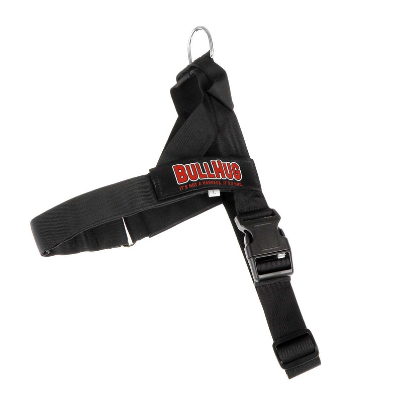 BULLHUG Adjustable Dog Harness– No Pull, No Choke – for English Bulldogs, French Bulldogs, Pugs & Broad-Chested Breeds – Easy, Safe Walks (Black, Medium) BLACK Medium - (Neck: 17" - 20" Chest: 25" - 30") - PawsPlanet Australia