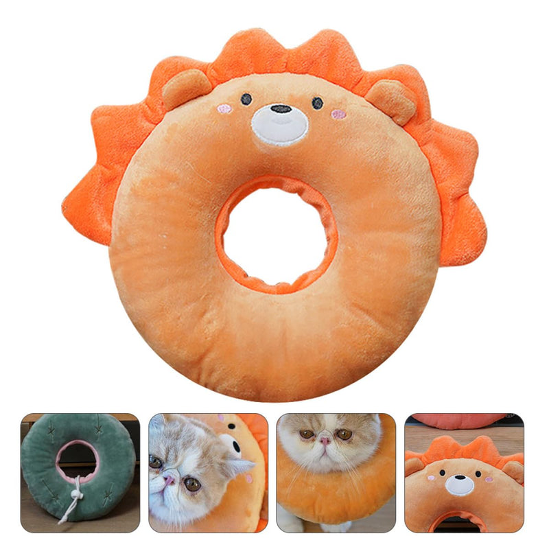 Veemoon Cat Wound Healing Collar with Cute Cartoon Shape, Lightweight PP and Polyester Material, Protects Against Licking for Cats During Recovery