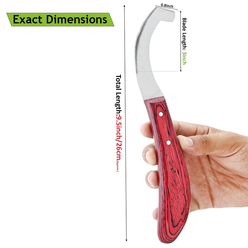 Pro Farrier Grooming Bugs Bot Knife– Stainless Steel Blade, Wooden Handle, Multi-Purpose Mane and Coat Cleaning Tool for Horses, Goats, and Cattle (Green) SoftRed - PawsPlanet Australia