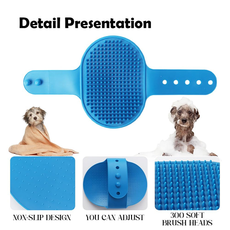 6 Pcs Pet Washing Grooming Kit,Includes Dog Washing Gloves,Dog Bath Brush,Dog Toothbrush Finger Sleeves,Cat and Dog Bathing,Supplies Silicone Material,Meet Pet Care Needs - PawsPlanet Australia