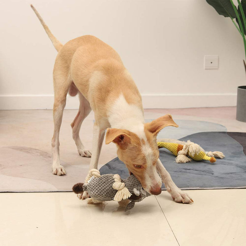 Dog Toy, Large Dog Squeaky Toys, Stuffed Animal Dog Plush Toy for Puppy, Small, Middle, Large Dogs (Donkey(Grey)) Donkey - PawsPlanet Australia