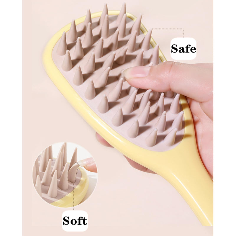 2 PCS Dog Bathing Brush Premium Dog Washing Brush Pet Bath Brush Pet Silicone Shampoo Brush with Handle for Long & Short Hair Pets Dogs Cats,Bathing, Massaging, Hair Removal - PawsPlanet Australia