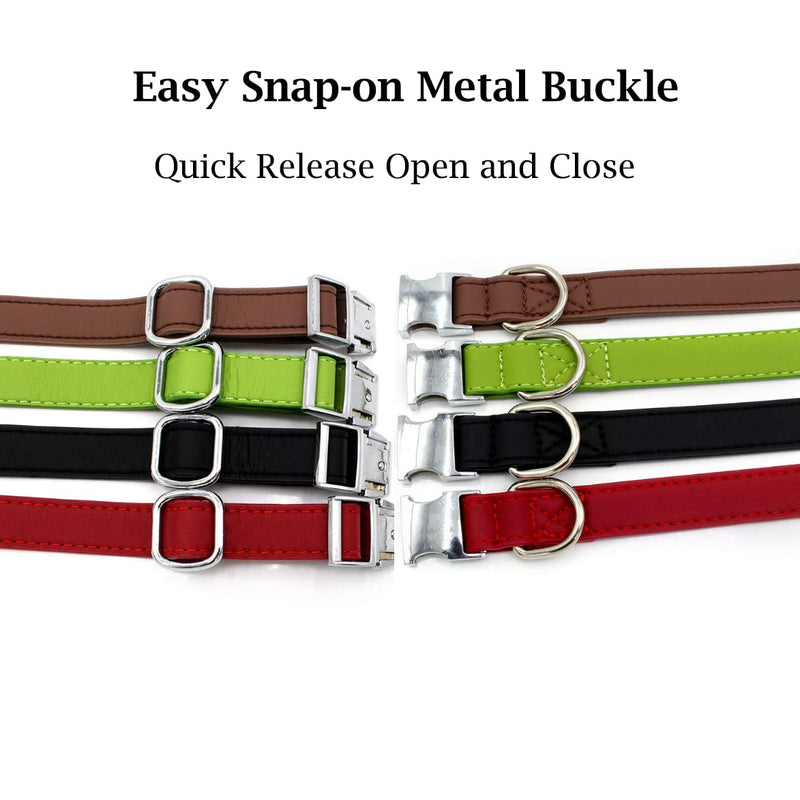 Leather Dog Collar with Quick Release Metal Buckle, Adjustable Heavy Duty Dog Collar for Small Medium Large Dogs (M: Adjustable 10.6-15.7", Width 0.8", Brown) M: Adjustable 10.6-15.7", Width 0.8" - PawsPlanet Australia