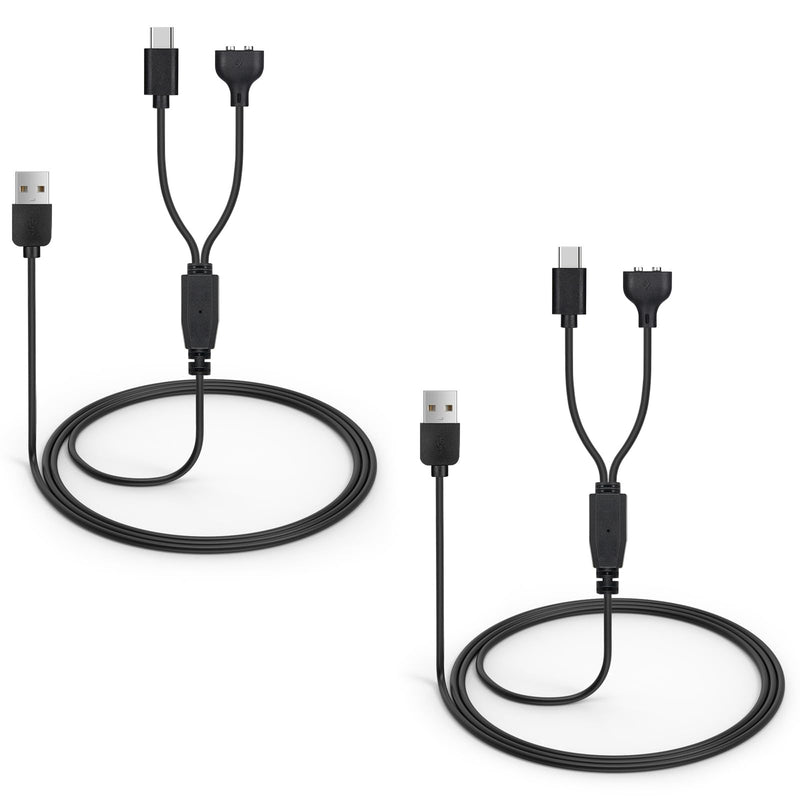 2-Pack Charger Replacement for Delupet Dog Training Collar, Magnetic Charging Cable for Yawpet Shock Collar, Black - PawsPlanet Australia