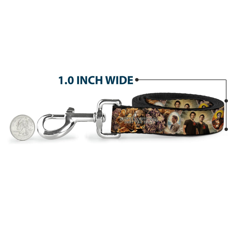 Supernatural Pet Leash, Dog Leash, Supernatural Character Saintly Icons Skull Roses, 6 Feet Long 1.5 Inch Wide 6 Feet Long - 1.5" Wide