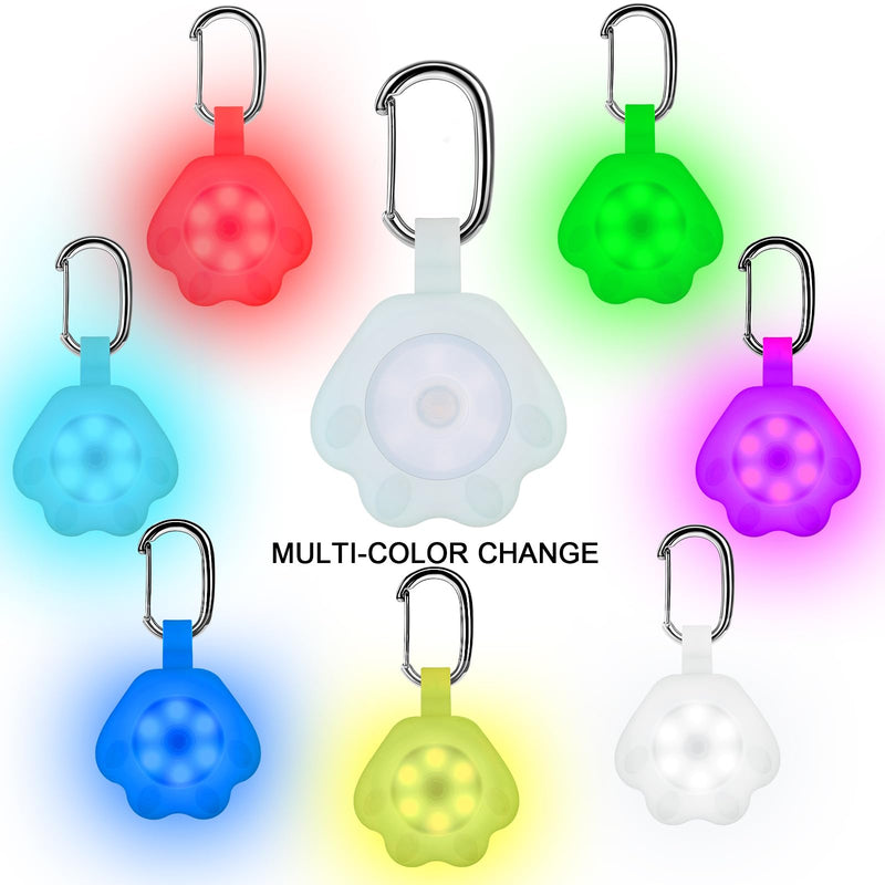 2-Pack Dog Light with USB Rechargeable, Color Changing Collar Light,IP67 Waterproof LED Safety Lights White - PawsPlanet Australia