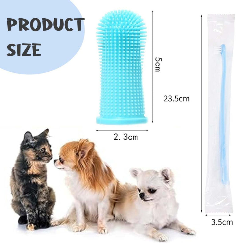 SULIUDAJI Pack of 6 Dog Toothbrush, Dog Toothbrush, Fingerling, Reusable, Round Pets Teeth Cleaning, Silicone Toothbrush for Dogs, Cats, Dental Care, Dog Toothbrush for Small Large Dogs