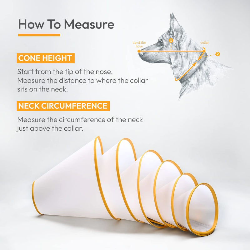 Animal Ortho Care Pet Cone E-Collar | Dog Cone, Recovery Cone for Dogs After Surgery, Lightweight, Comfortable & Durable, Easy-to-Clean, Soft Microfiber Lining - Medium - PawsPlanet Australia