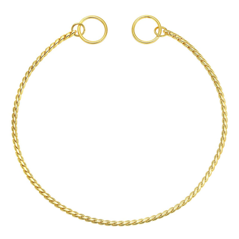 Mogoko Stainless Steel Dog Choke Chain Collar, Puppy Metal Snake Chain Pet Show Slip Collar Choker for Training Walking (Gold;24.0"*5.0mm) 5.0mm x 24.0 inch Gold - PawsPlanet Australia