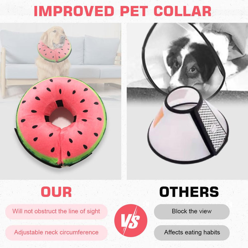 Inflatable Dog Collar, Leak Protection, Soft, Protective Collar, Dog Collar After Surgery, Dog Collar with Adjustable Buckle, Inflatable Dog Collar for Recovery After Surgery - M