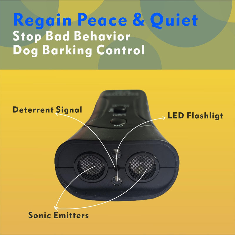 Ultrasonic Dog Bark Deterrent Devices,Anti Barking Device for Dogs,Portable No Barking Device for Dogs,Barks No More Dog Training Stop Barking Device Barking Control Tool Up to 33 FT DBDD001 - PawsPlanet Australia