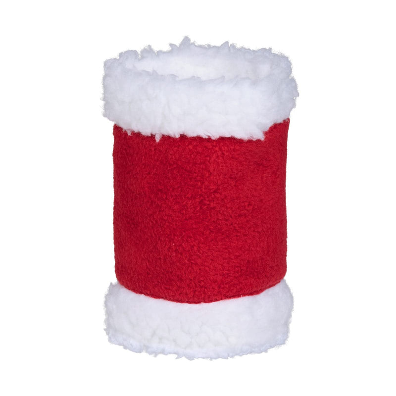 HORZE Santa Faux Fur Polyester Christmas Horse Leg Wraps | Pack of Four One Size Red - PawsPlanet Australia