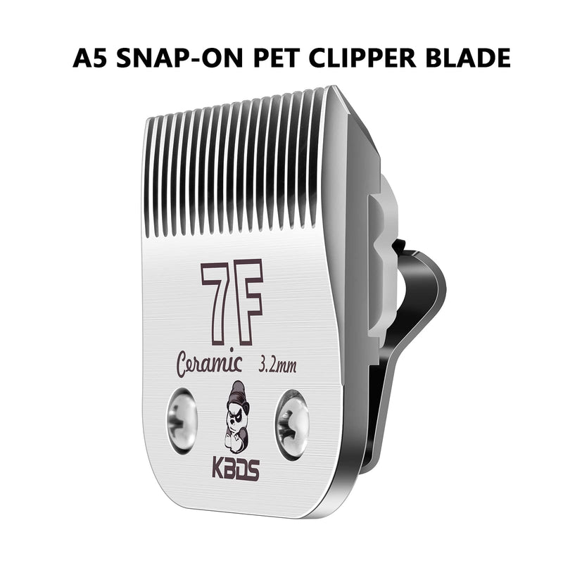 KBDS Detachable Ceramic Pet Clipper Blades,Compatible with Most Andis,Oster,Wahl KM Series A5 Clippers,Made of Ceramic Blade Cutter and Carbon Steel Bottom Blade - PawsPlanet Australia