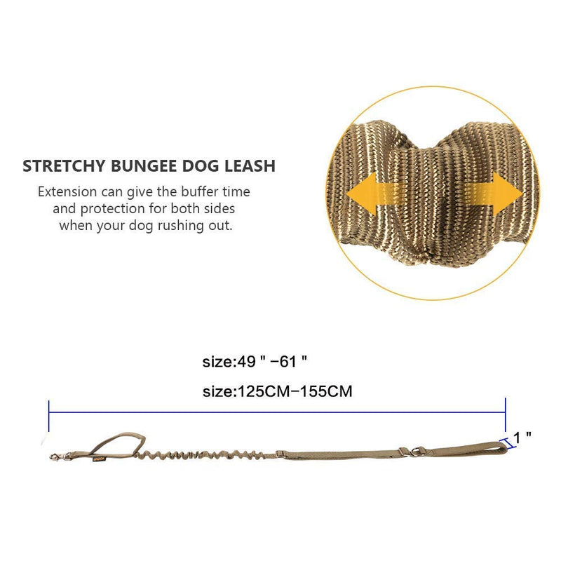 Tactical Bungee Dog Leash Adjustable Dog Pack Hound Dog Saddle Bag Backpack with Handle - PawsPlanet Australia