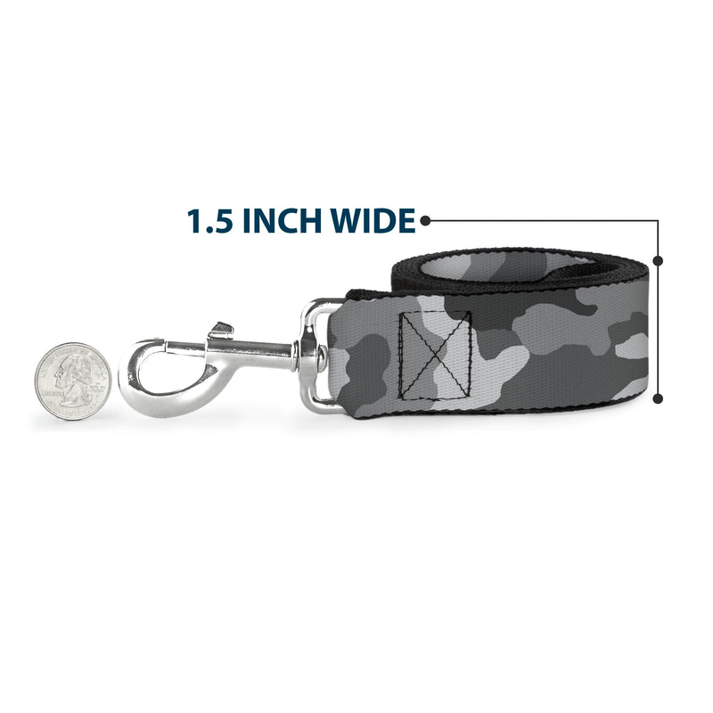 Buckle-Down Pet Leash - Camo White - 6 Feet Long - 1" Wide - PawsPlanet Australia