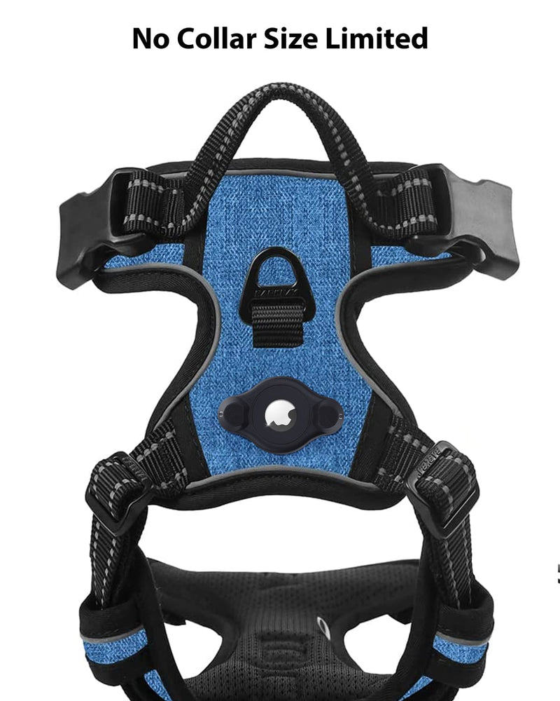 AirTag Holder Fit All Dog Collars Harness, Stouchi Innovative Style Protective AirTag Case with Pins Fixing Buckle for iPhone, AirTag Pet, Dog and Cat AirTag Mount Black-1 Pack - PawsPlanet Australia