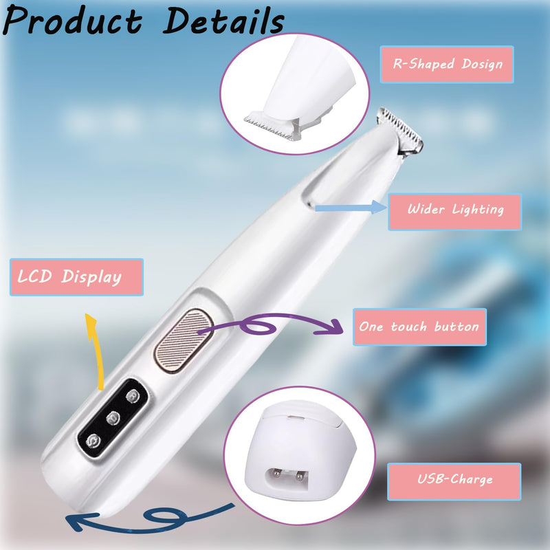 Belvedere Cat Trimmer, Dog Paw Trimmer with Low Noise Trimmers for Grooming, Hair Around Paws Eyes Ears Face Buttocks - PawsPlanet Australia