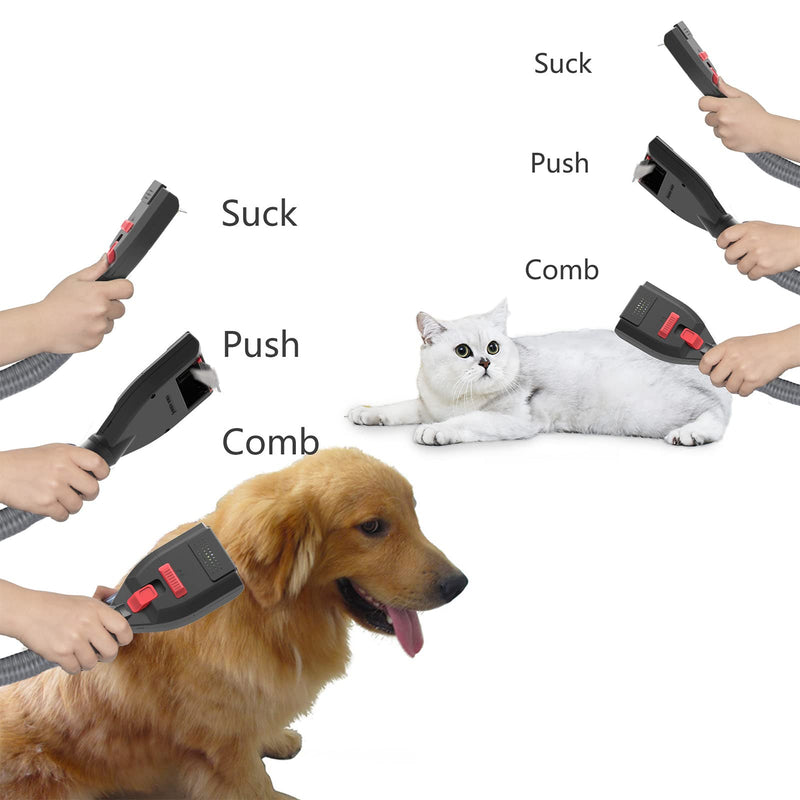 Brush Hair Deshedding Tool for Dogs&Cats Professional Shedding Fur Remover Comb as Vacuum Cleaner Attachment Kit for Dyson V15 V12 V11 V10 V8 V7 V6 - PawsPlanet Australia
