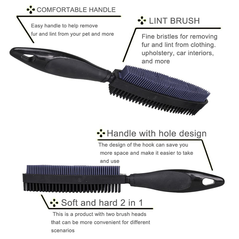 Rubber Pet Hair Removal Brush, Dogs Cats Hair Lint Remover Tool Massage Bath Comb Brush for Cleaning and Grooming (Yellow and Black) Yellow and Black - PawsPlanet Australia