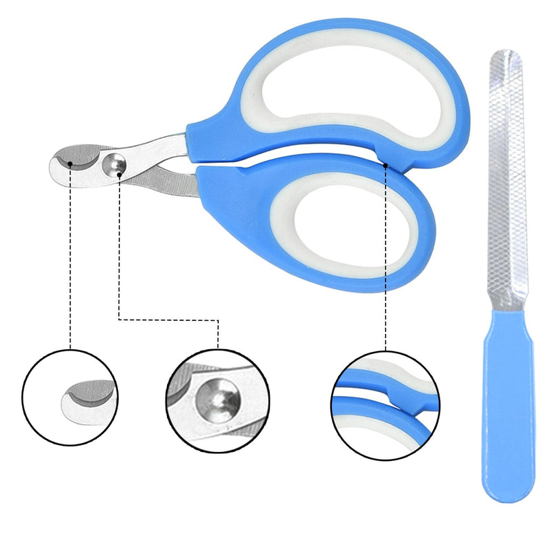 Zoocozy Pet Nail Trimmer, Cat Nail Trimmer cat Nail File Dog Nail kit Nail Trimmer is Suitable for Cats, Dogs, Guinea Pigs and Other Small Animals（Blue Colour） blue - PawsPlanet Australia