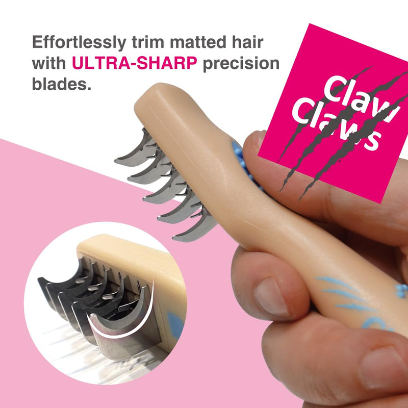 Dog and Cat Grooming Dematting Comb - Knot Remover for Long-Haired and Short-Haired Pets, Ideal for Cats, Dogs, and Rabbits - Durable and Ergonomic Design - PawsPlanet Australia