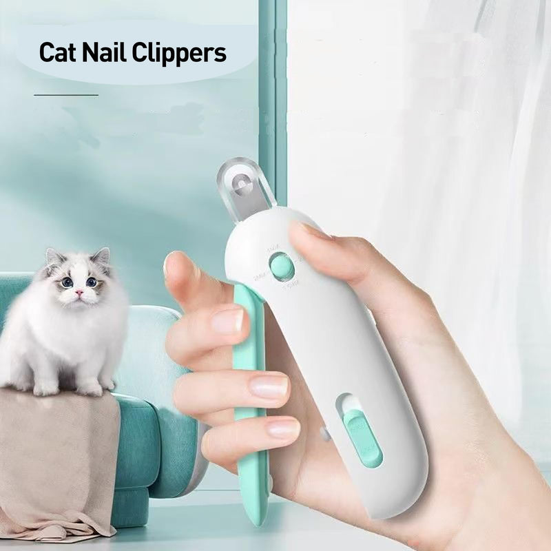 Cat Nail Clipper | Cat Nail Trimmer with Clipping Debris Storage, Adjustable Sizes, Hidden Nail File, Round Hole Blade for Injury-Free Grooming Tool for Pets Green - PawsPlanet Australia