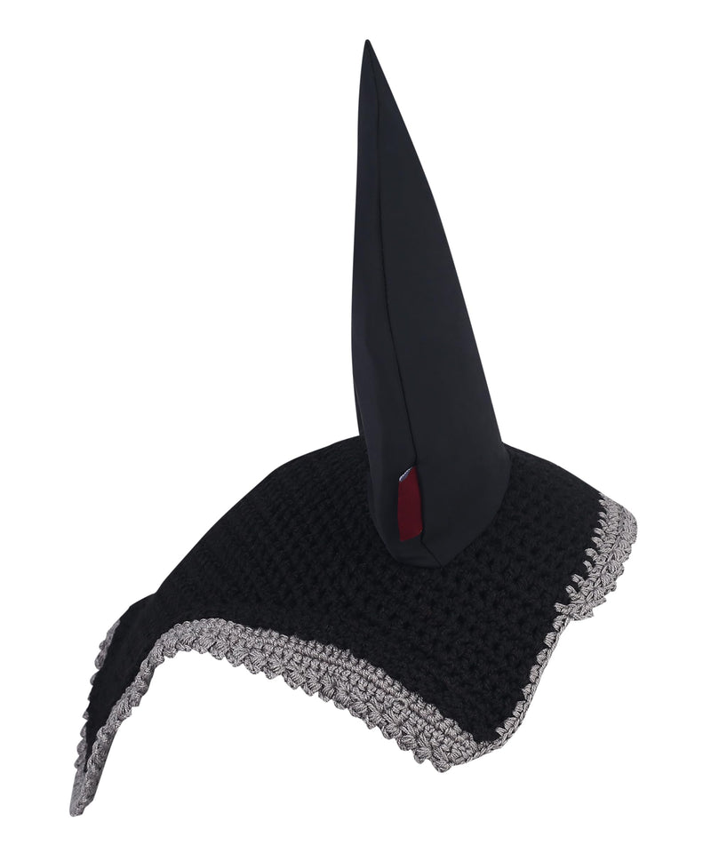 Void Ear Bonnet with Sound Resistant and Soft Stretchable Lycra Ears (Large: (Horizontal) A: 34cm, (Vertical) B: 42cm, Black-Grey) Large: (x-axis) A: 34cm, (y-axis) B: 42cm - PawsPlanet Australia