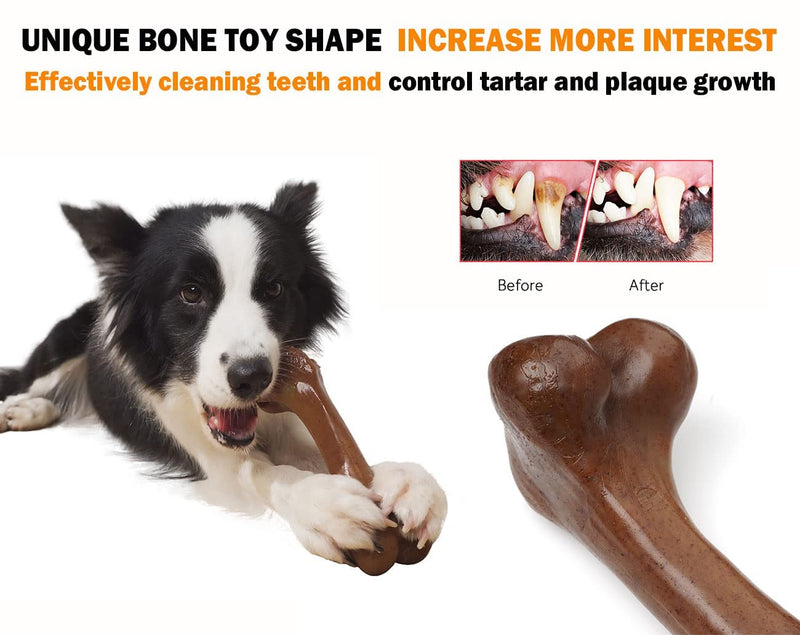 Dog Toys for Aggressive Chewers, UXVA Indestructible Nylon Bone Dogs Chew Toys, Durable Tough Puppy Teething Toys, Interactive Dog Toys for Medium Large Breed, Lifetime Replacement - PawsPlanet Australia
