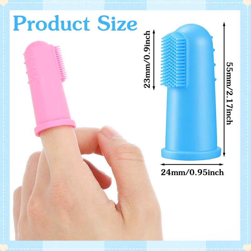 80 Pack Silicone Finger Toothbrush for Dogs and Cats Pet Tooth Brushing Kit with Soft Bristles for Teeth Cleaning and Gum Massage
