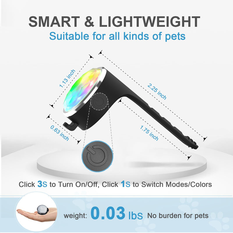 Tubasion 2-Pack Rechargeable Dog Collar Light, 2025 Best 7 Color Changing Light for Dog Collar with 100% Waterproof and Durable Silicone Band. Dog Lights for Night Walking, Camping, Bike - PawsPlanet Australia
