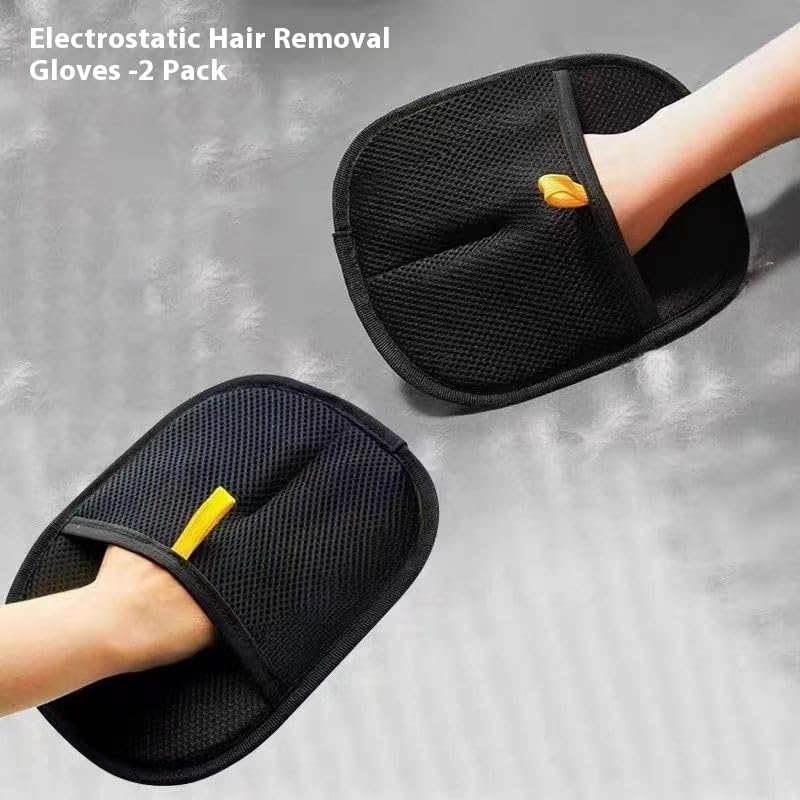 2 Pack Magic Brush pet Hair Removal Gloves – Grooming & Shedding Glove for Cats & Dogs, 2025 Upgrade Electrostatic Reusable Brush for Furniture, Couch & Carpet - PawsPlanet Australia