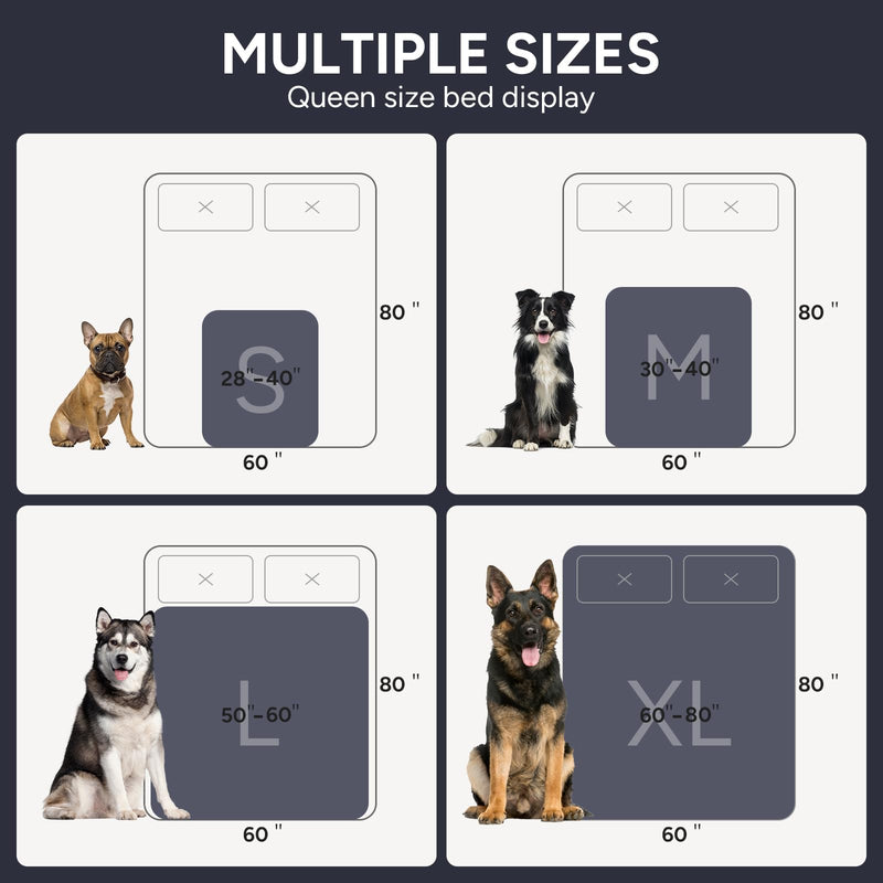 Waterproof Dog Blanket Bed Cover for Bed Couch Sofa, Liquid Pee Proof Pet Blanket Washable, Reversible Sherpa Fleece Blanket Furniture Protector for Medium Large Dogs Cats（Gray, 50"x 60"） L(50"x 60") Gray - PawsPlanet Australia