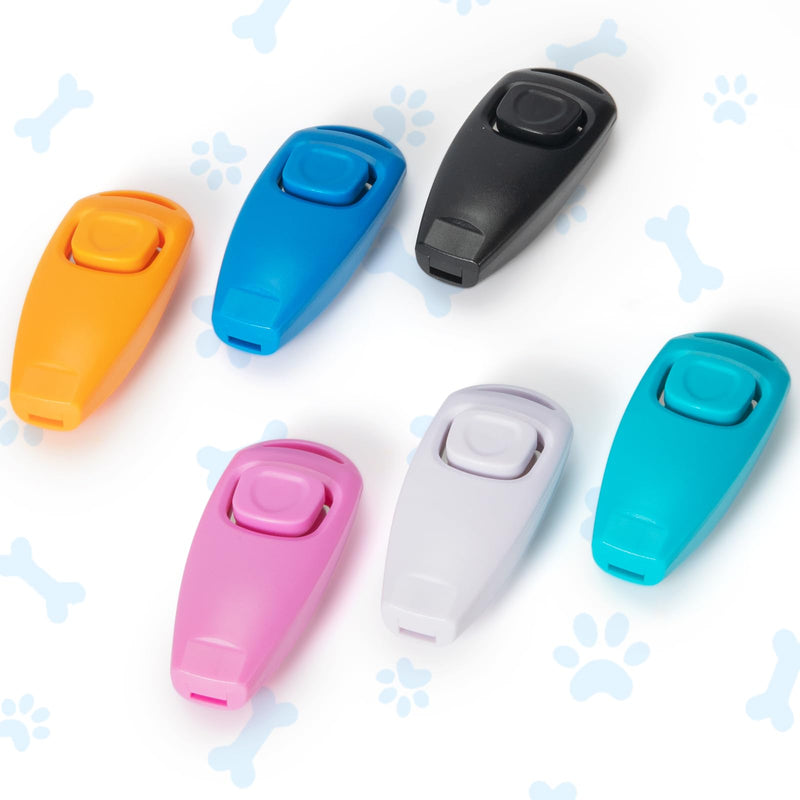 2-in-1 Dog Training Clicker Whistle for Training and Recall, Pet Training Accessories for Puppy, Cats, Horses & Small Animals - 2 Pack with Lanyard, Reward and Train Your Pets Efficiently Blue + Black - PawsPlanet Australia