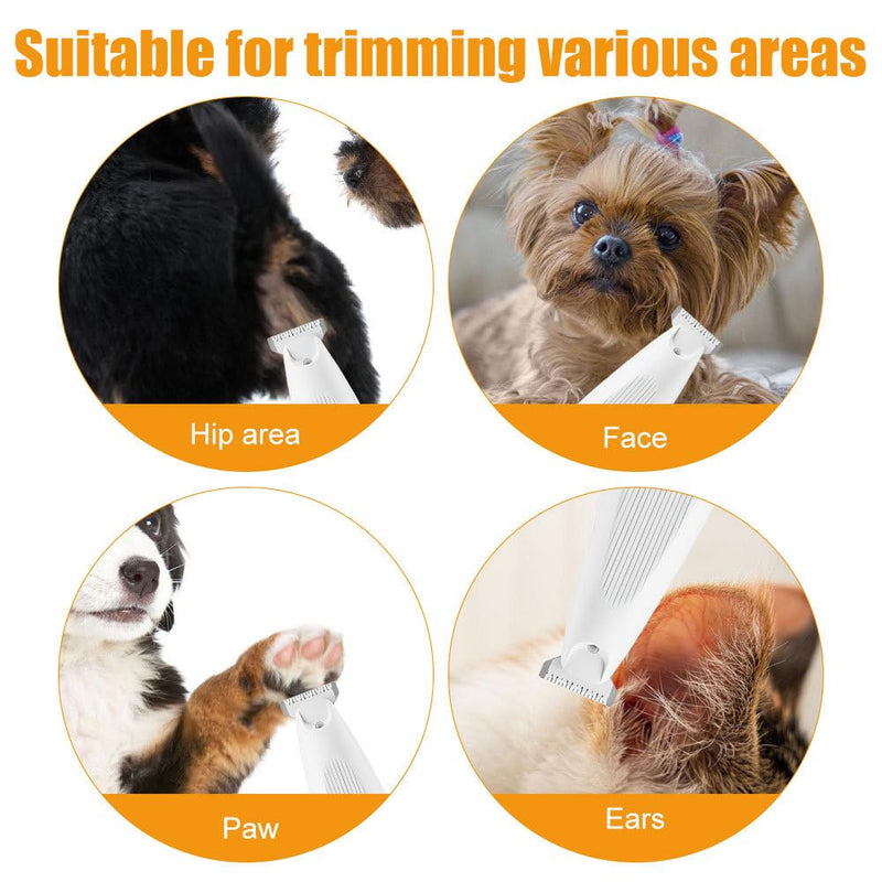 MiOYOOW Dog Hair Clipper Blade, Cat Paw Trimmer Blades Replacement, Stainless Steel & Ceramic, Professional Pet Grooming Spare Blades for Precision Trimmers 1.8cm